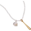 Alex and Ani Baseball Duo Charm Pendant, Brass Two Tone