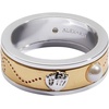 Alex and Ani Baseball Fidget Ring, Brass Two Tone