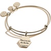 Alex and Ani Because I Love You Wire Bangle Bracelet for Women, Meaningful Charms, 2 to 3.5 in(Shiny Antique Gold Finish)
