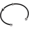 Alex and Ani Bezel Stone Enamel Cuff(Black)