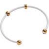 Alex and Ani Bezel Stone Enamel Cuff(White)