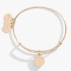 Alex and Ani Birthstones Expandable Bangle for Women, Birthday Crystal Charms, Shiny Finish, 2 to 3.5 in(Shiny Gold)