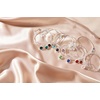Alex and Ani Birthstones Expandable Bangle for Women, Birthday Crystal Charms, Shiny Finish, 2 to 3.5 in(Shiny Silver)