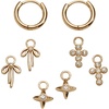 Alex and Ani Coquette Christian Earrings(Huggie Set of 3)