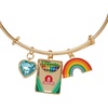 Alex and Ani Crayola Teacher Appreciation Multi Charm Bangle, Brass Shiny Gold