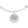 Alex and Ani Daughter Charm Bangle Bracelet for Women(Shiny Silver)