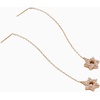 Alex and Ani Delicate Pave Star of David Threader Earrings, 14k Gold Sterling Silver