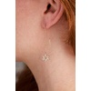 Alex and Ani Delicate Pave Star of David Threader Earrings, 14k Gold Sterling Silver