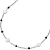 Alex and Ani Enameled Chain Coin Station Anklet(Black Silver)