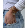 Alex and Ani Evil Eye Bracelets – Sapphire & Crystal Stones, Nickel-Free, Radiant Evil Eye Jewelry for Women(Curb Chain Inline Bracelet)