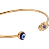 Alex and Ani Evil Eye Bracelets – Sapphire & Crystal Stones, Nickel-Free, Radiant Evil Eye Jewelry for Women(Flex Cuff Bracelet)