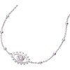 Alex and Ani Evil Eye Inline Bracelet for Women – Silver Plated Brass Bangle, Ideal Gift Jewelry, Nickel-Free Safe Materials, Adjustable Bracelet for Women