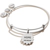 Alex and Ani Expandable Bangle for Women, Daisy Charm, Pineapple Jasper Gemstone, Rafaelian Finish, 2 to 3.5 in(Rafaelian Silver Finish)