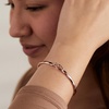 Alex and Ani Faceted Hook Tension Bracelet(Shiny Rose Gold)