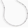 Alex and Ani Faceted Lip Chain Anklet(Stainless Silver)