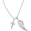 Alex and Ani Faith Duo Charm Necklace for Women – Shiny Silver Plated Brass Pendant, Nickel-Free, Stylish Necklaces for Women, Ideal Gift Jewelry