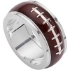 Alex and Ani Football Fidget Ring, Shiny Silver