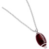 Alex and Ani Football Spinner Pendant, Shiny Silver
