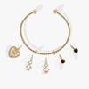 Alex and Ani French Rope Charm Bracelet Cuff(Stainless Gold)