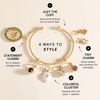 Alex and Ani French Rope Charm Bracelet Cuff(Stainless Gold)