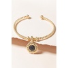 Alex and Ani French Rope Charm Bracelet Cuff(Stainless Gold)