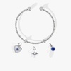 Alex and Ani French Rope Charm Bracelet Cuff(Stainless Silver)