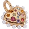 Alex and Ani Gemmy Heart Charm, Shiny Gold