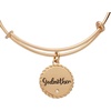 Alex and Ani Godmother Charm Bangle Bracelet for Women(Shiny Gold)