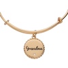Alex and Ani Grandma Charm Bangle Bracelet for Women(Shiny Gold)