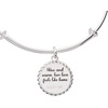 Alex and Ani Grandma Charm Bangle Bracelet for Women(Shiny Silver)
