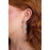 Alex and Ani Holiday Earrings for Women – Crystal Snowflake Linear Earring, Christmas Jewelry (Shiny Silver)
