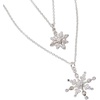 Alex and Ani Holiday Necklace for Women – Crystal Snowflake Layered Necklace (Shiny Silver)