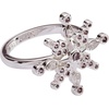 Alex and Ani Holiday Statement Ring for Women – Crystal Snowflake (Shiny Silver)
