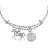 Alex and Ani Horse Rope Textured Charm Bangle(Shiny Silver)