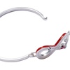 Alex and Ani Hot Wheels™ Bracelets – Moveable Enamel Charms, Checkered Flag Motif, Adjustable Stackable Designs, Ideal Gift for Women(Figure 8 Racecar Tension Bangle)