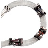 Alex and Ani Hot Wheels™ Bracelets – Moveable Enamel Charms, Checkered Flag Motif, Adjustable Stackable Designs, Ideal Gift for Women(Moveable Racecar Mesh Bracelet)