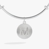 Alex and Ani Initial I Pave Starburst Texture Bangle(Shiny Silver)