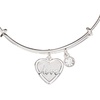 Alex and Ani Love Mother of Pearl Bangle(Silver)