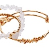 Alex and Ani Mama Bracelets – Women’s Bracelets Set of 3, Expandable Wire Bangle, French Rope Cuff with Crystal Heart, Trendy Jewelry for Women(Shiny Gold)