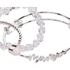 Alex and Ani Mama Bracelets – Women’s Bracelets Set of 3, Expandable Wire Bangle, French Rope Cuff with Crystal Heart, Trendy Jewelry for Women(Shiny Silver)