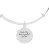 Alex and Ani Mom Charm Bangle Bracelet for Women(Shiny Silver)