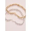 Alex and Ani Mom Elongated Crystal Stretch Bracelet for Women(Shiny Gold)