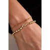 Alex and Ani Mom Elongated Crystal Stretch Bracelet for Women(Shiny Gold)