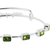 Alex and Ani November Birthstone Emerald Cut Bangle(Shiny Silver)
