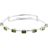 Alex and Ani November Birthstone Emerald Cut Bangle(Shiny Silver)