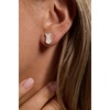 Alex and Ani PEEPS White Pearlized Bunny Earrings(Brass Shiny Silver)