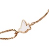 Alex and Ani Pearlized Dove Peace Pull Chain Bracelet for Women (Shiny Gold)