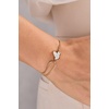 Alex and Ani Pearlized Dove Peace Pull Chain Bracelet for Women (Shiny Gold)