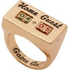 Alex and Ani Score Board Fidget Ring, Brass Shiny Gold
