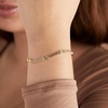 Alex and Ani September Birthstone Sapphire Curb Chain Bracelet(Gold)
